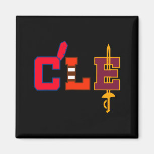 Cleveland Baseballschläger Vintage Ohio Cle Retro Magnet
