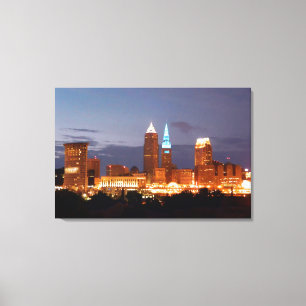 Cleveland Blues Skyline (Panels) Canvas Print Leinwanddruck