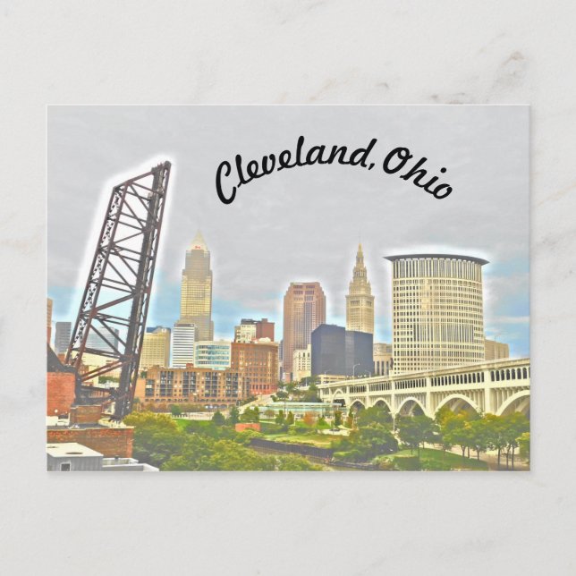 Cleveland Curve Riverview Postcard Postkarte (Vorderseite)