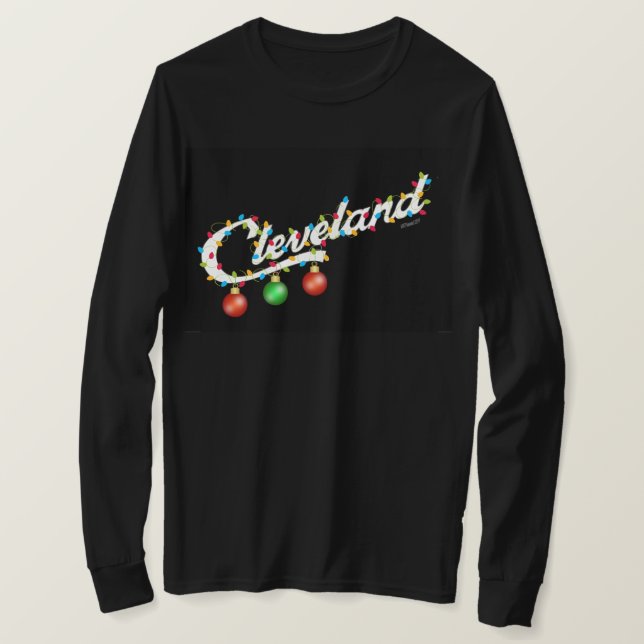 Cleveland-Feiertag beleuchtet Sweatshirt T-Shirt (Design vorne)