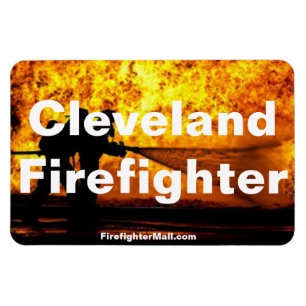 Cleveland Firefighter Flammen - flexibler Magnet