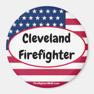 Cleveland Firefighter patriotischer Magnet