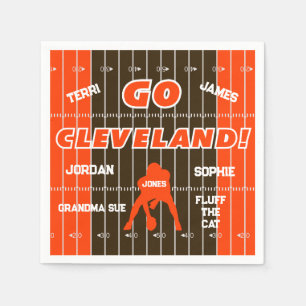 Cleveland Football Fan Paper Napkin Serviette