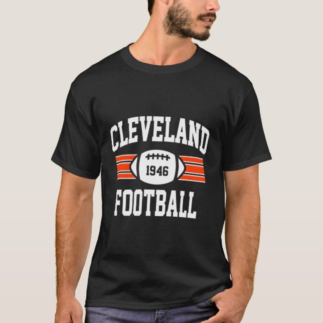 Cleveland Football Vintages Sportteam Fa T-Shirt (Vorderseite)