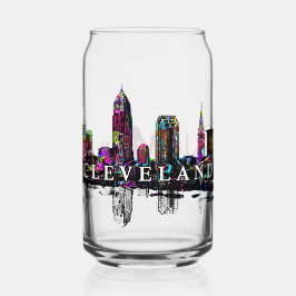 Cleveland in Graffiti mit Monogramm Dosenglas