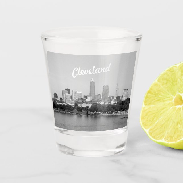 Cleveland Lake View BW Schnapsglas (Vorderseite)