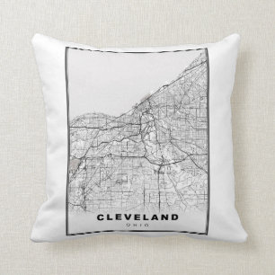 Cleveland Map Kissen