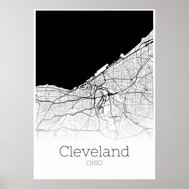 Cleveland Map - Ohio - City Map Poster (Vorne)