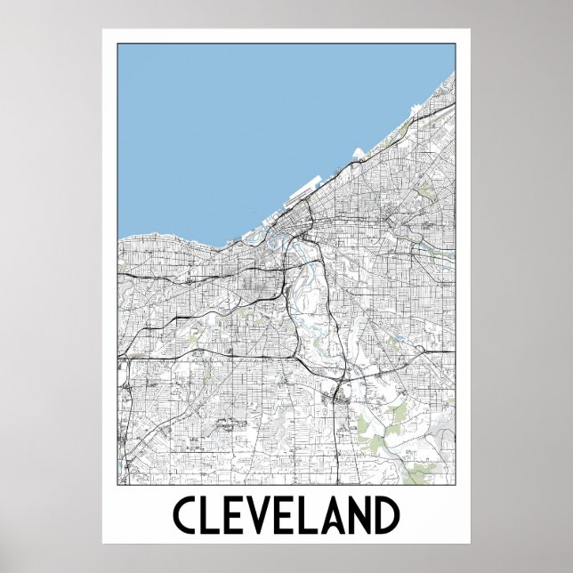 Cleveland Map Poster (Vorne)