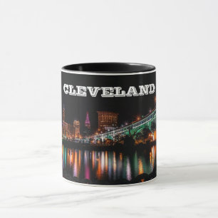 Cleveland-Nachtpanorama-Tasse Tasse