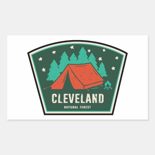 Cleveland National Forest Camping Rechteckiger Aufkleber (Vorderseite)
