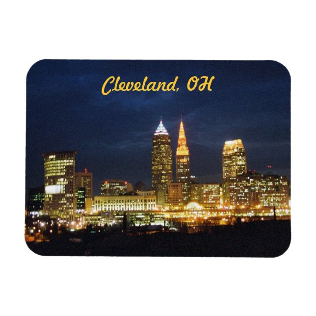Cleveland Night Lights Flexi Magnet (Horizontal)