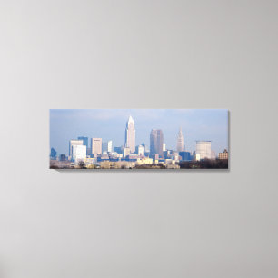 Cleveland OH Ansicht gepackte Canvas Print Leinwanddruck
