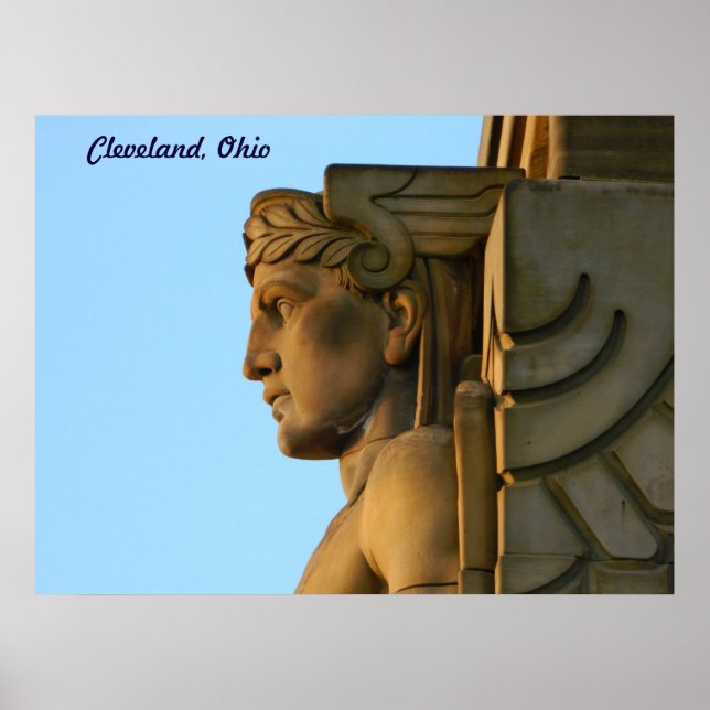 Cleveland OH Bridge Art Deco Poster (Vorne)