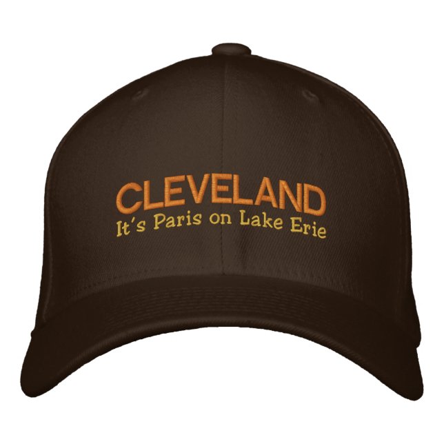 Cleveland, OH Es ist Paris am Erie-See bestickt Bestickte Kappe (Vorderseite)
