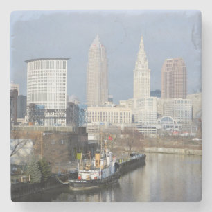 Cleveland OH Fluss View Stone Untersetzer