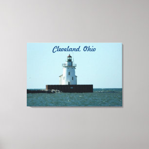 Cleveland, OH Leuchtturm Wrapped Canvas Print Leinwanddruck