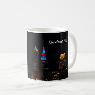 Cleveland OH Night Skyline Kaffeetasse