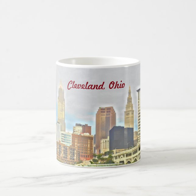 Cleveland OH Riverside View Tasse (Mittel)