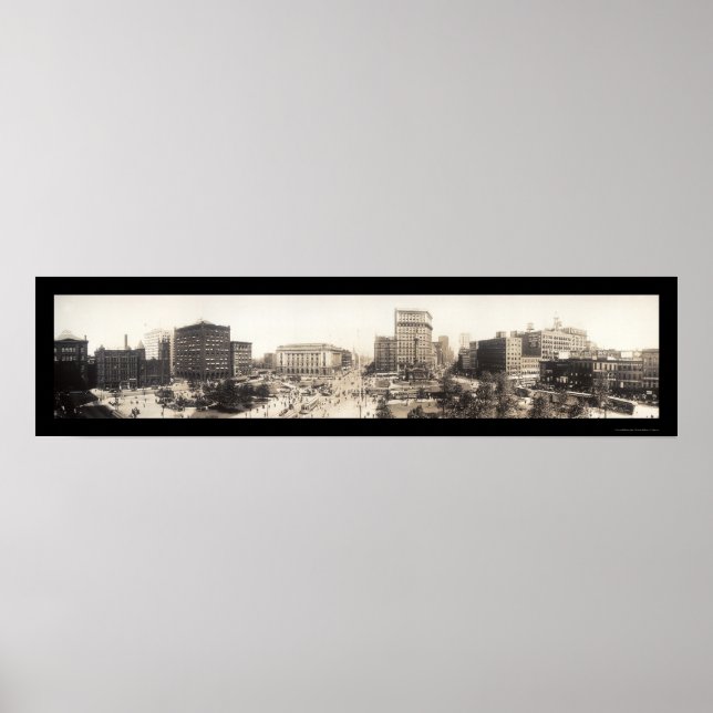 Cleveland, OH Square Foto 1912 Poster (Vorne)