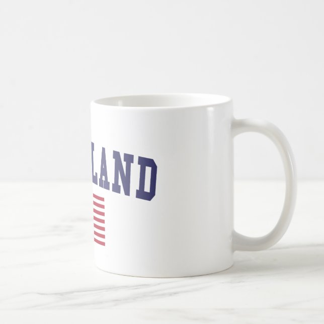 Cleveland OH US-Flagge Tasse (Rechts)
