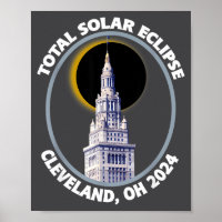 Cleveland Ohio 2024 Totale Sonnenfinsternis Pfad d