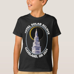 Cleveland Ohio 2024 Totale Sonnenfinsternis Pfad d T-Shirt