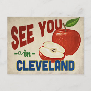 Cleveland Ohio Apfel - Vintage Reise Postkarte