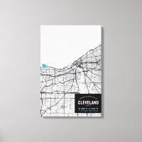 Cleveland, Ohio City Map + Ort markieren