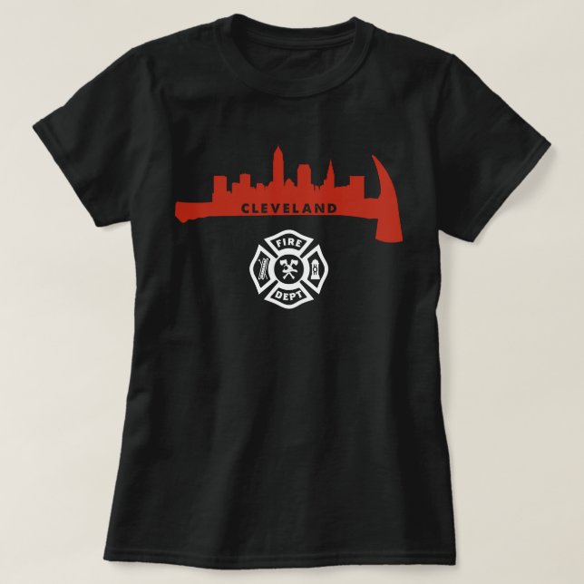 Cleveland Ohio Division of Fire Firefighter Rescue T-Shirt (Design vorne)