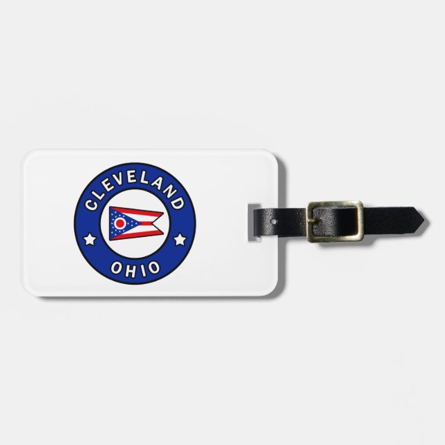 Cleveland Ohio Gepäckanhänger (Vorderseite horizontal)