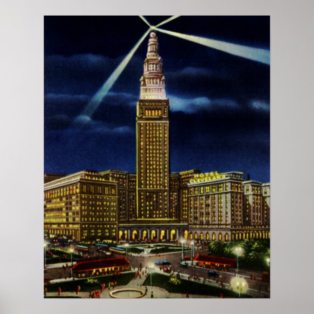 Cleveland Ohio Gewerkschaft Terminal Tower bei Nac Poster (Vorne)