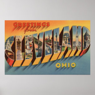 Cleveland, Ohio - Großbuchstaben - Szenen 2 Poster