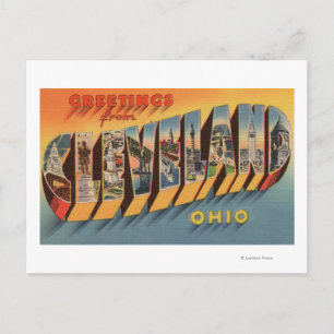 Cleveland, Ohio - Großbuchstaben - Szenen 2 Postkarte