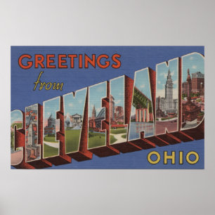 Cleveland, Ohio - Großbuchstaben - Szenen 3 Poster