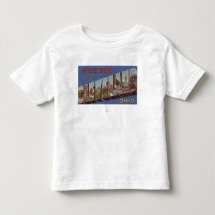 Cleveland, Ohio - große Buchstabe-Szenen 3 Kleinkind T-shirt