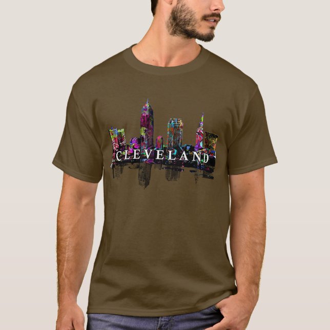 Cleveland, Ohio in Graffiti T-Shirt (Vorderseite)
