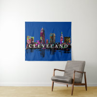 Cleveland Ohio in Graffiti Tapestry