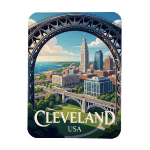 Cleveland Ohio Lake Erie Reise Magnet