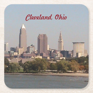 Cleveland, Ohio Lake Skyline Paper Untersetzer
