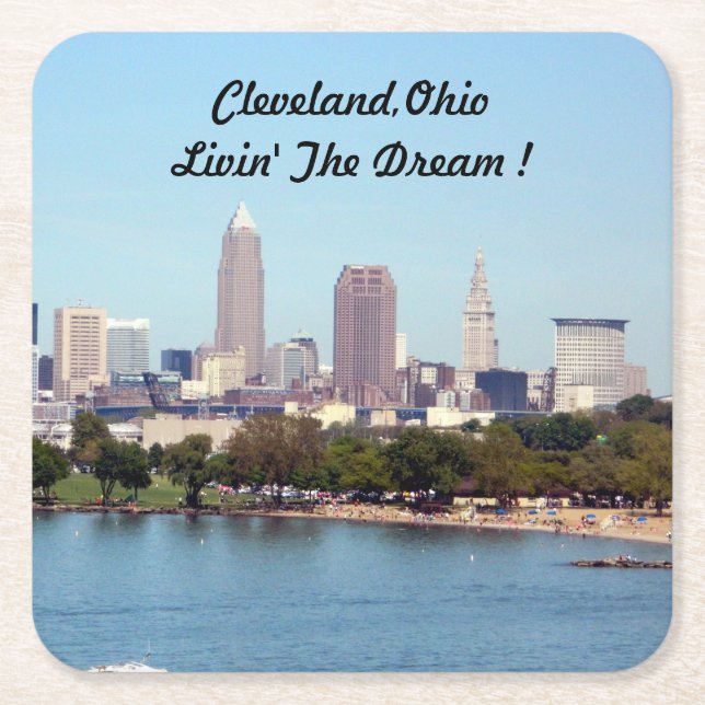 Cleveland, Ohio Lake View Paper Untersetzer (Vorderseite)