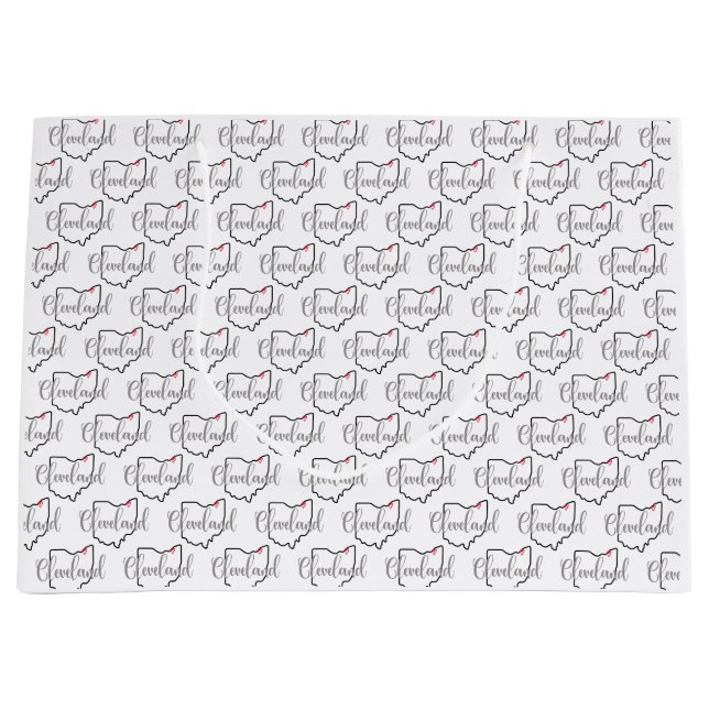 Cleveland Ohio Liebe Große Geschenktüte (Vorderseite)