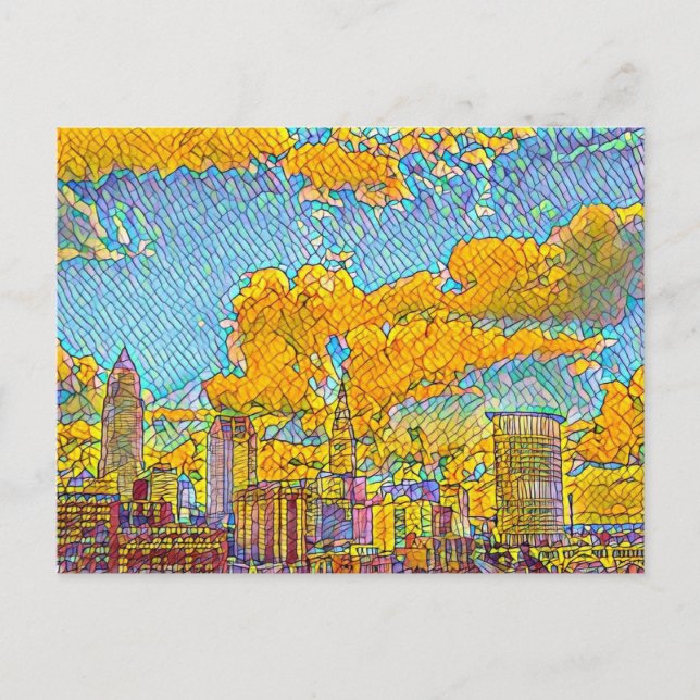 Cleveland Ohio Mosaic Postcard Postkarte (Vorderseite)