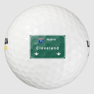 Cleveland Ohio oh Interstate Highway Freeway : Golfball