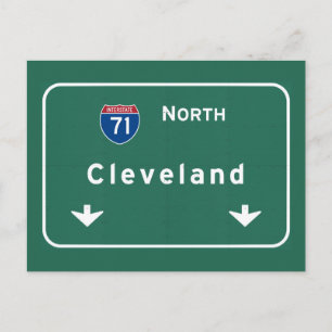 Cleveland Ohio oh Interstate Highway Freeway: Postkarte