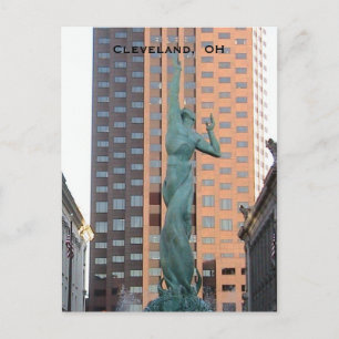 Cleveland Ohio Peace Statue Postcard Postkarte