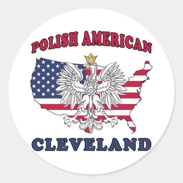 Cleveland Ohio Polish Runder Aufkleber (Vorderseite)