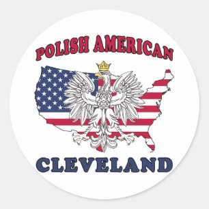 Cleveland Ohio Polish Runder Aufkleber