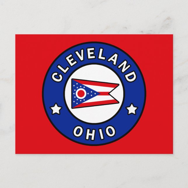 Cleveland Ohio Postkarte (Vorderseite)