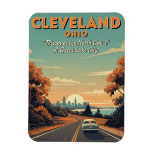 Cleveland Ohio Reise in die Vergangenheit Magnet